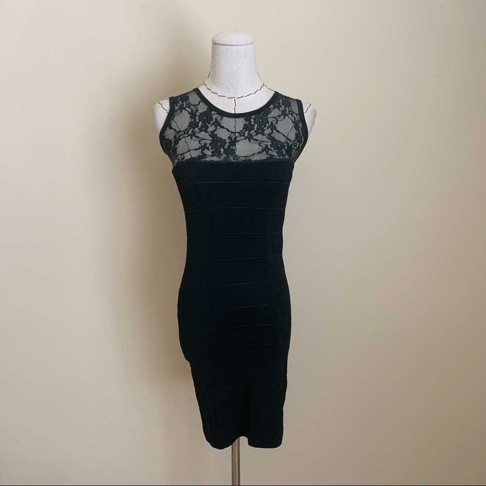 Closet clean out! LF Crisci Bodycon Lace Bandage Dress Y2k